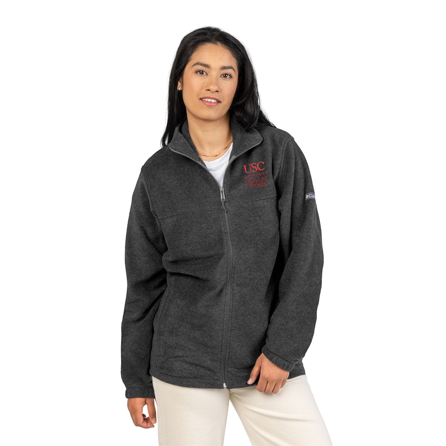 USC School of Social Work -Embroidered Unisex Columbia Fleece Jacket - Cozy & Stylish Outdoor Wear