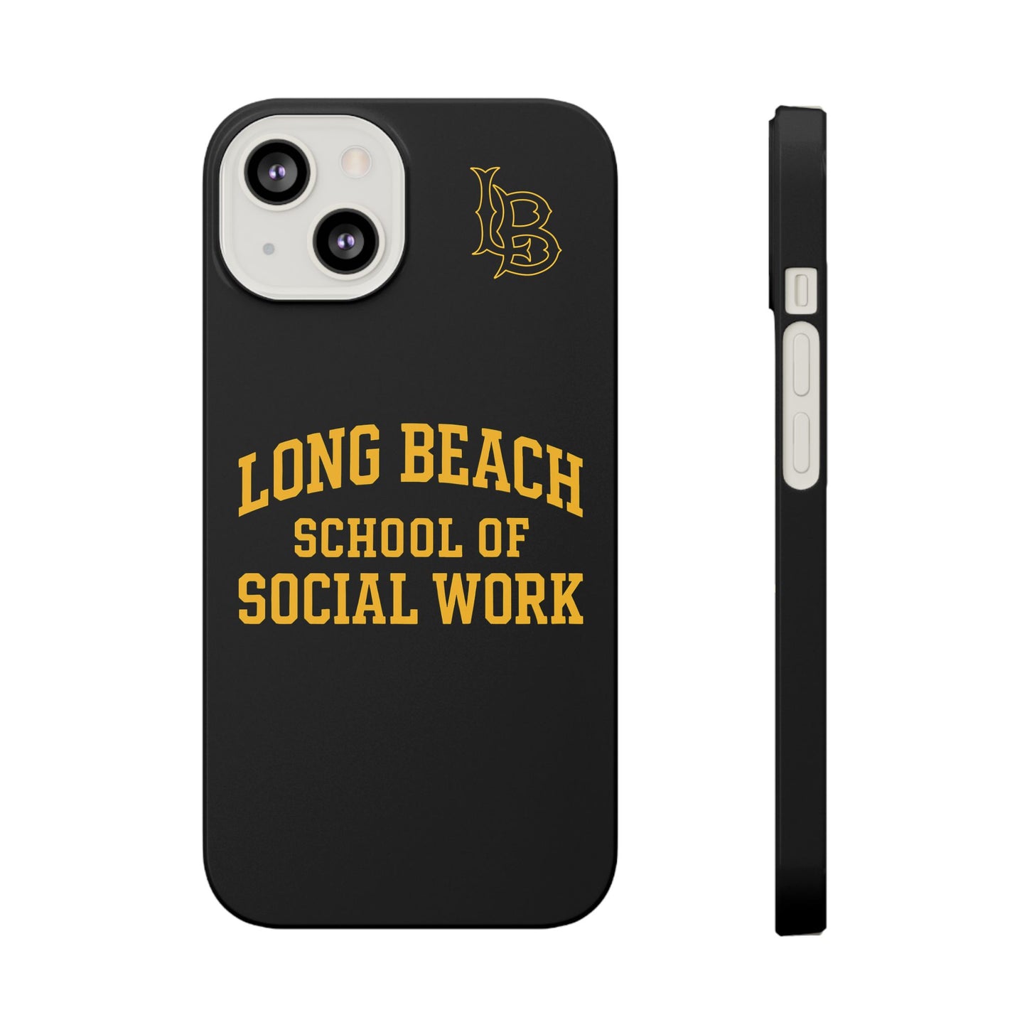 Long Beach State University - Slim I-Phone Case - School of Social Work (Black)