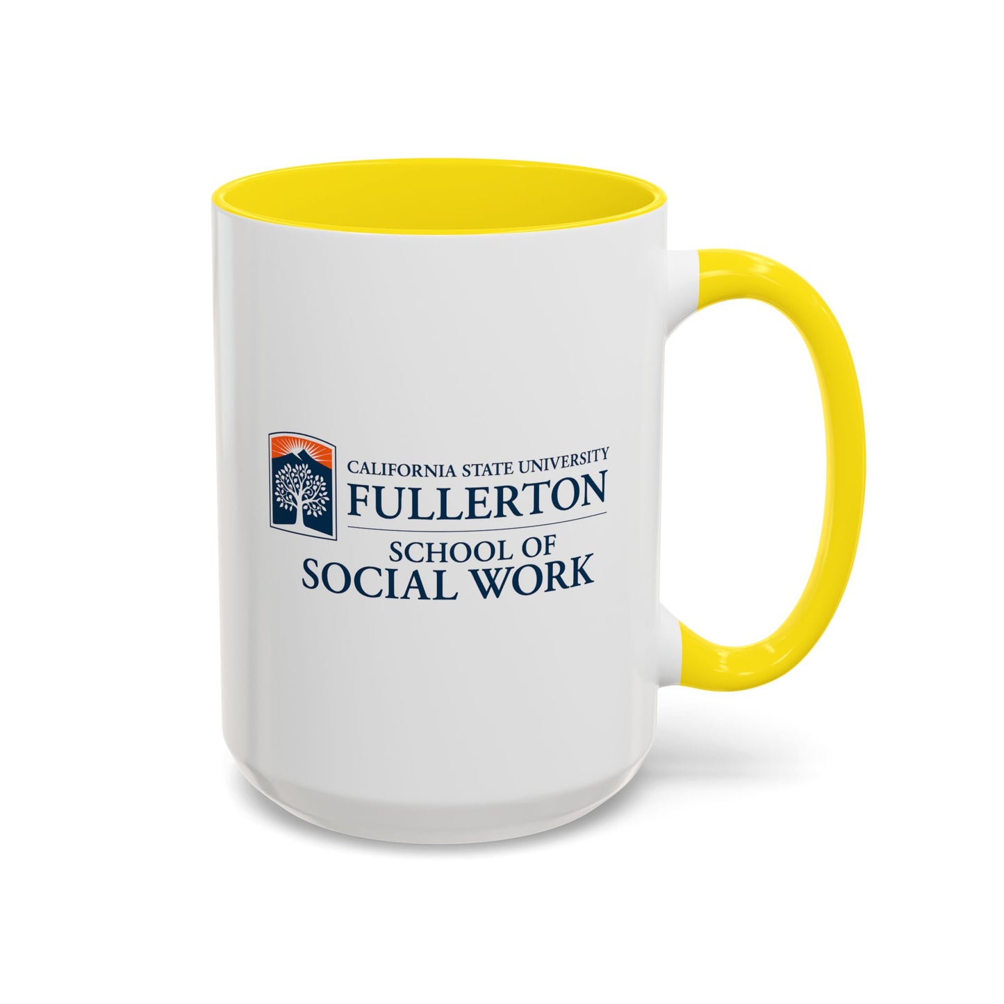 Fullerton School of Social Work Customized Accent Coffee Mug - 15oz