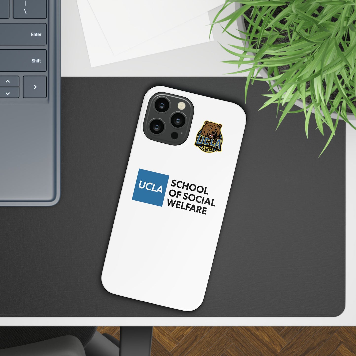UCLA Slim I-Phone Case - School of Social Welfare (White)