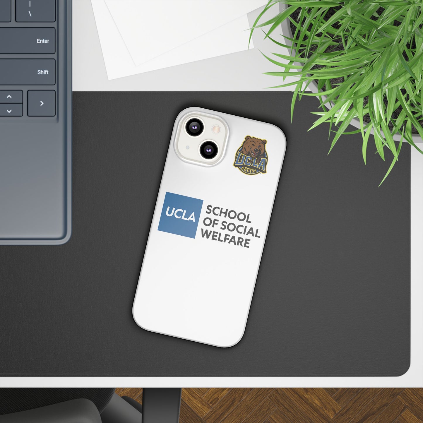 UCLA Slim I-Phone Case - School of Social Welfare (White)
