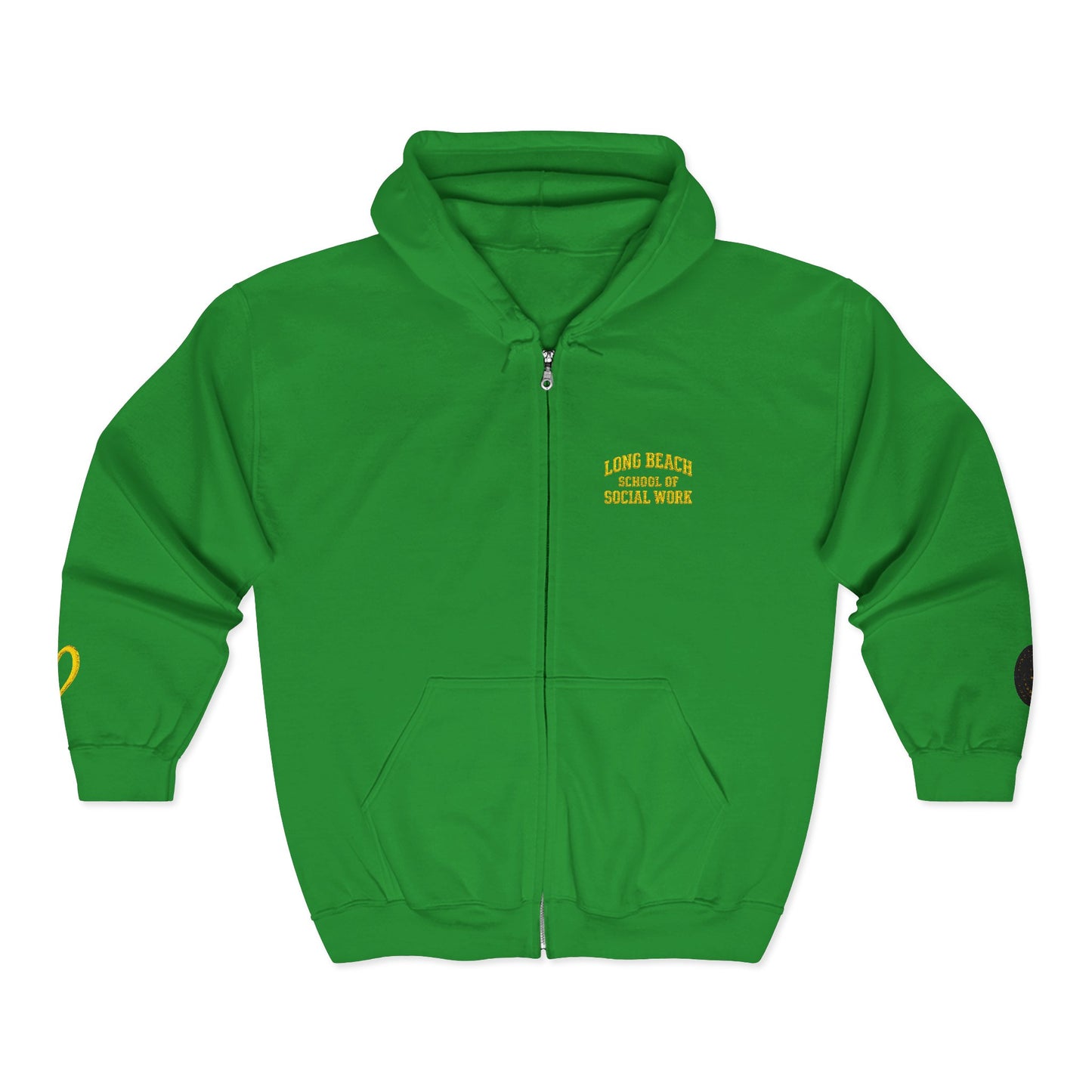 Cal State Long Beach- School of Social Work -Unisex Heavy Blend™ Full Zip Hooded Sweatshirt - Ultimate Comfort for Fans