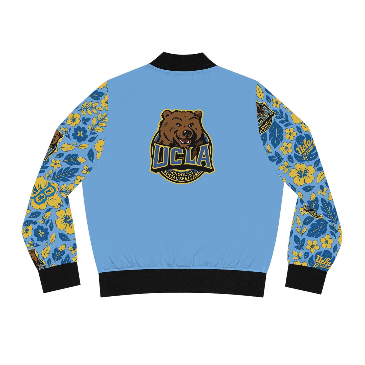 UCLA School of Social Welfare - Hawaiian Bomber Jacket - Baby Blue