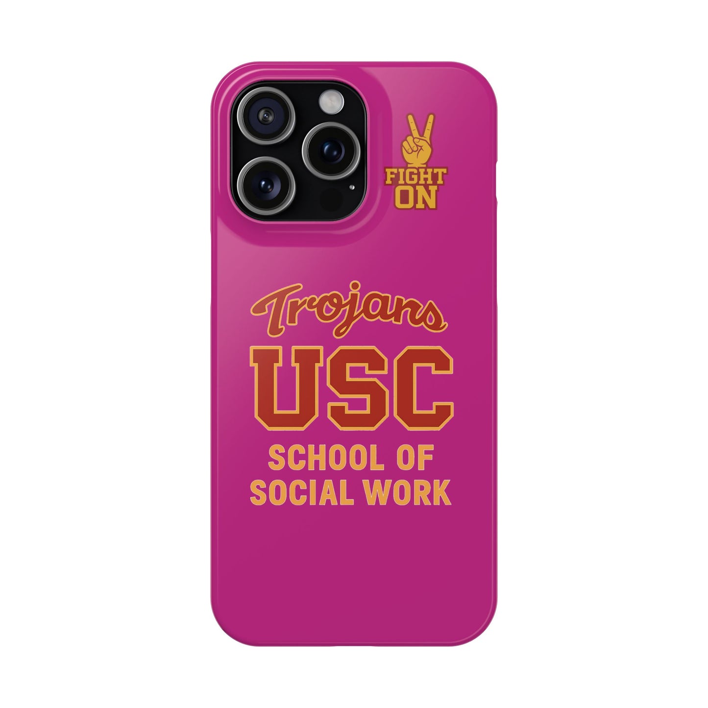 USC Trojans Slim I-Phone Case - School of Social Work (Pink)