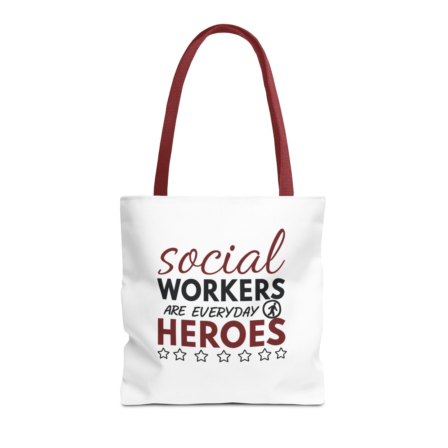Social Worker Tote Bag — "Social Workers Are Everyday Heroes" / "Social Worker Change the World" Reusable Gift