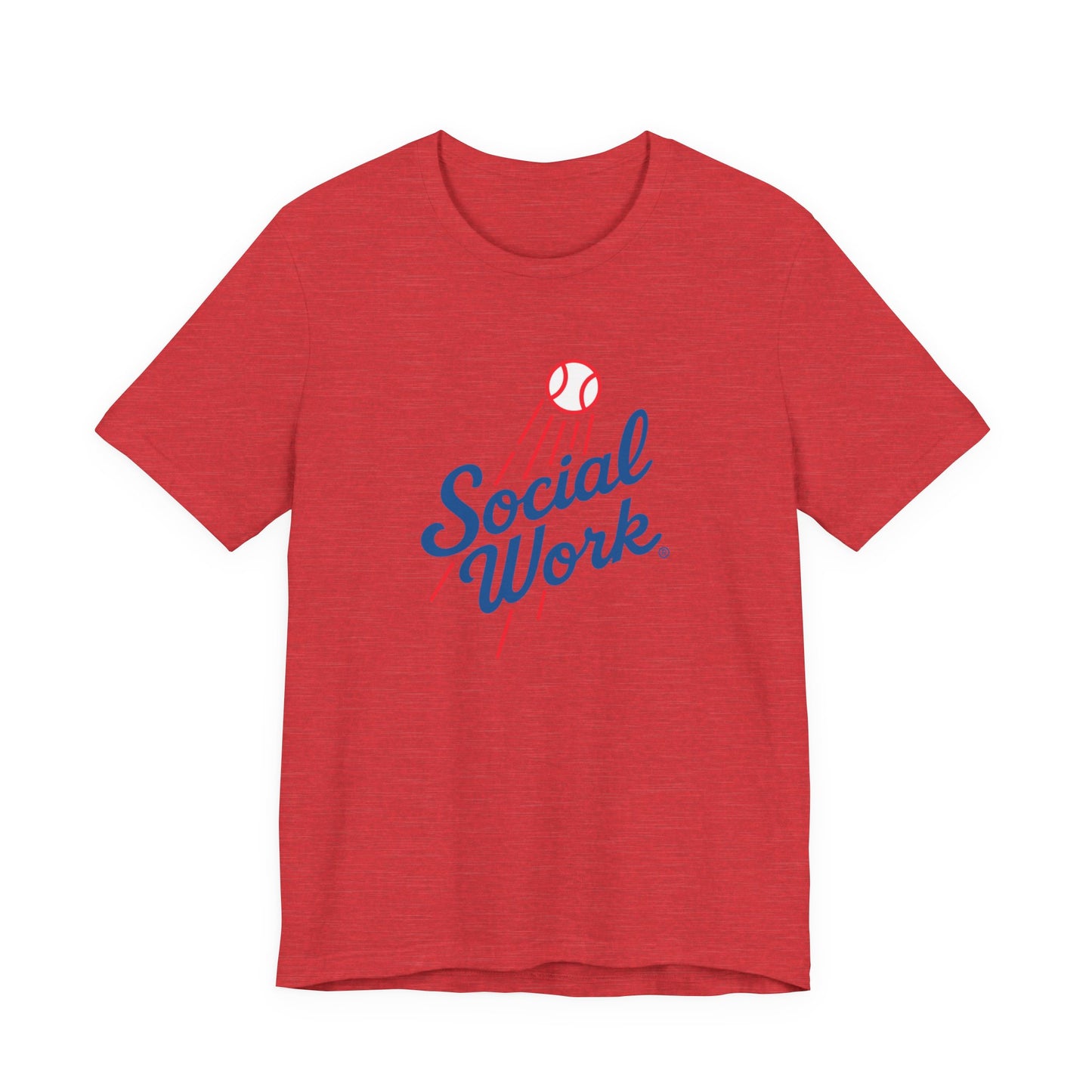 Social Work Vintage Baseball Tee – “Social Work” Script Graphic T‑Shirt
