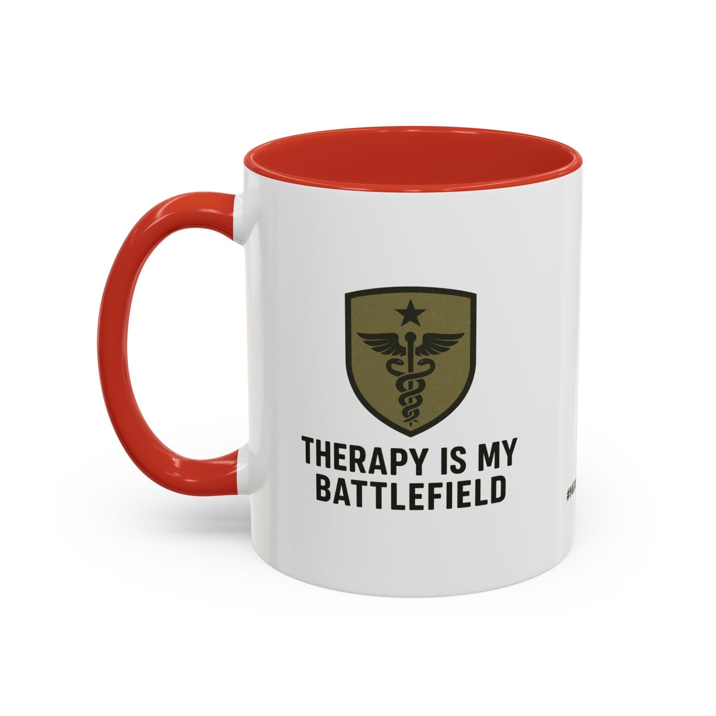 Military Social Work -Empowering Coffee Mug - "Therapy is My Battlefield" - Perfect Gift for Advocates and Supporters