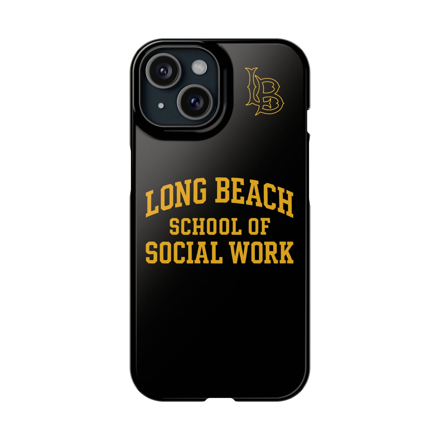 Long Beach State University - Slim I-Phone Case - School of Social Work (Black)