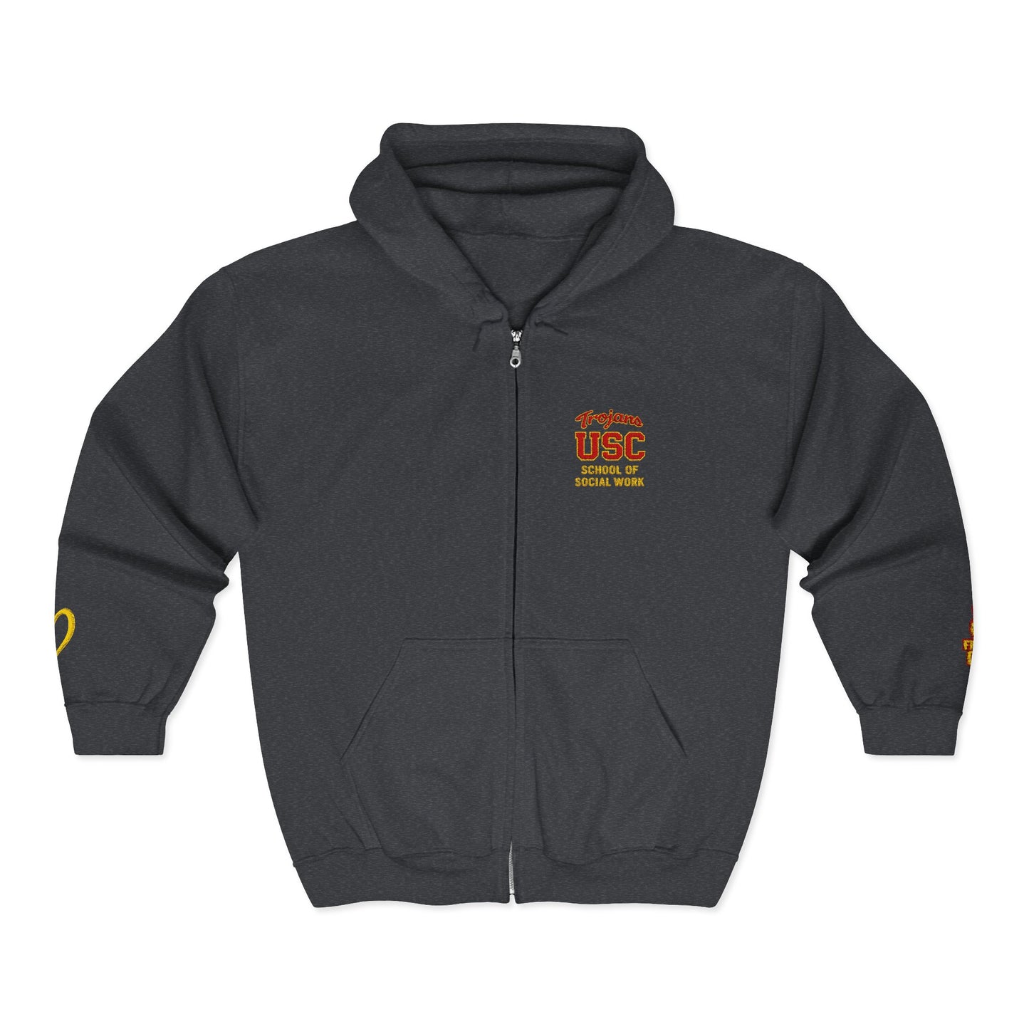 USC School of Social Work -Unisex Heavy Blend™ Full Zip Hooded Sweatshirt - Ultimate Comfort for Fans