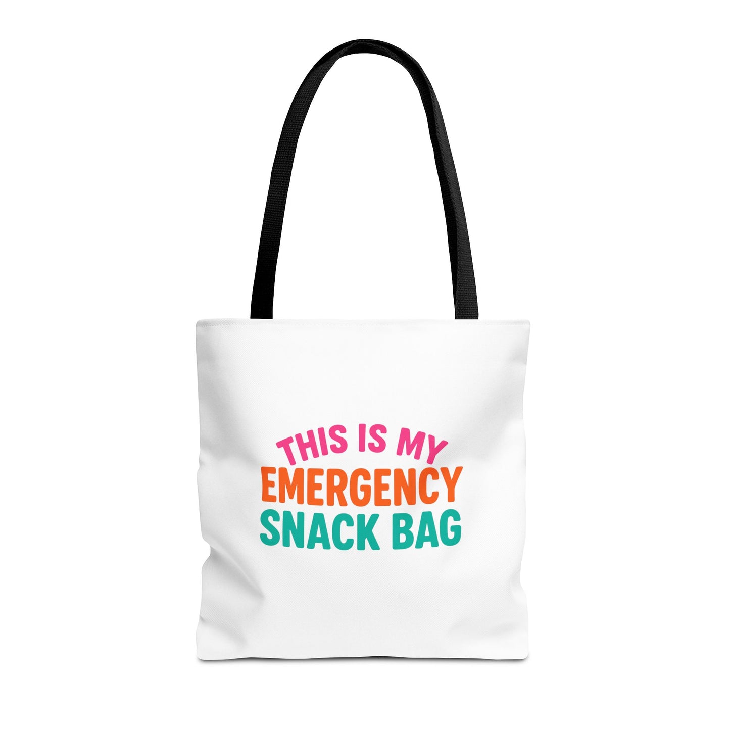 Snack Emergency Tote Bag — "This Is My Emergency Snack Bag" Cute Grocery/Everyday Carry (Social Work/Mental Health)