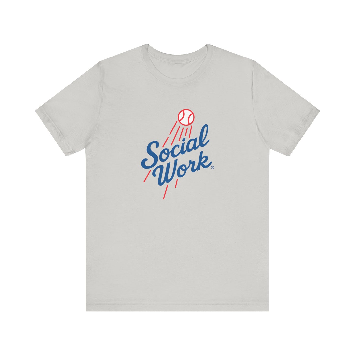 Social Work Vintage Baseball Tee – “Social Work” Script Graphic T‑Shirt