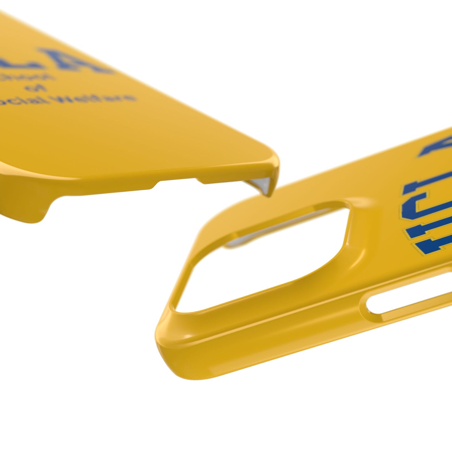 UCLA Slim I-Phone Case - School of Social Welfare-Text Logo (Yellow)