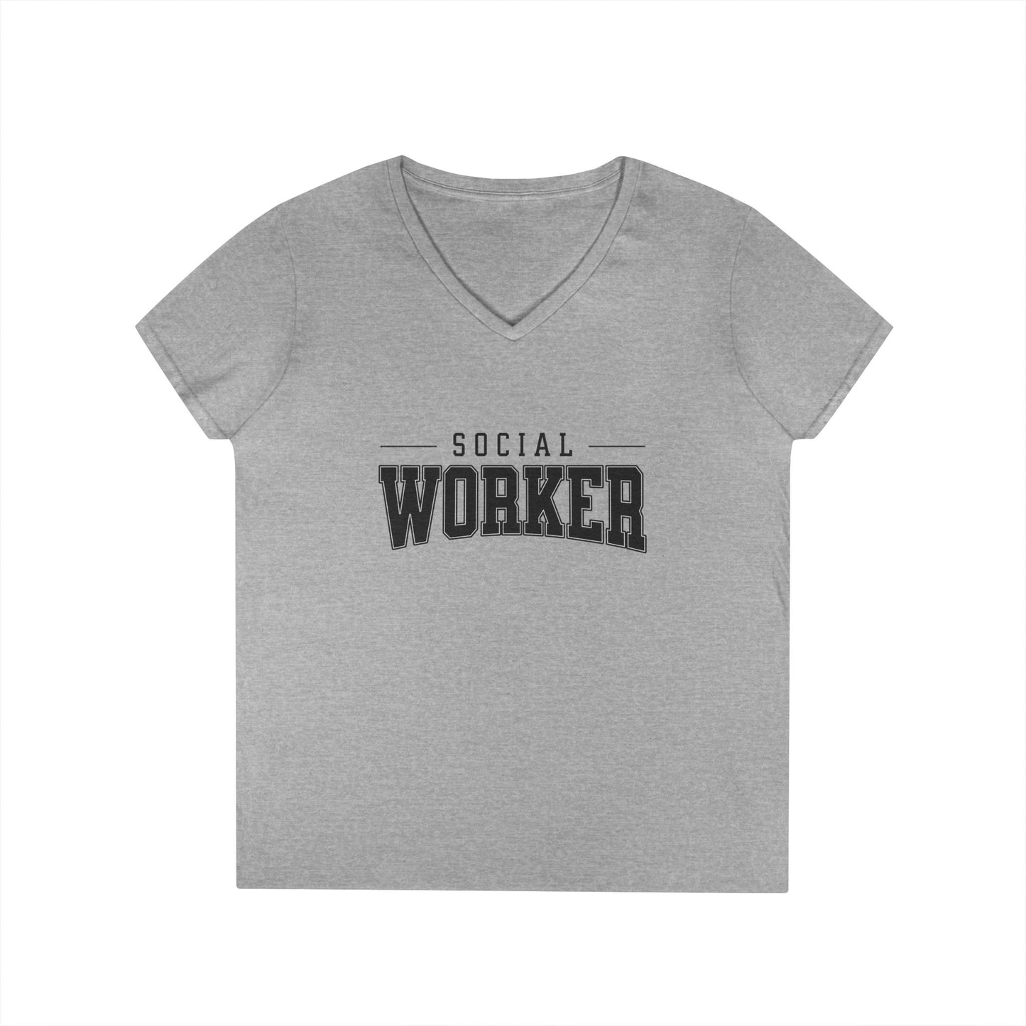 Social Worker Ladies' V-Neck T-Shirt — Casual Professional Gift for Social Work Professionals