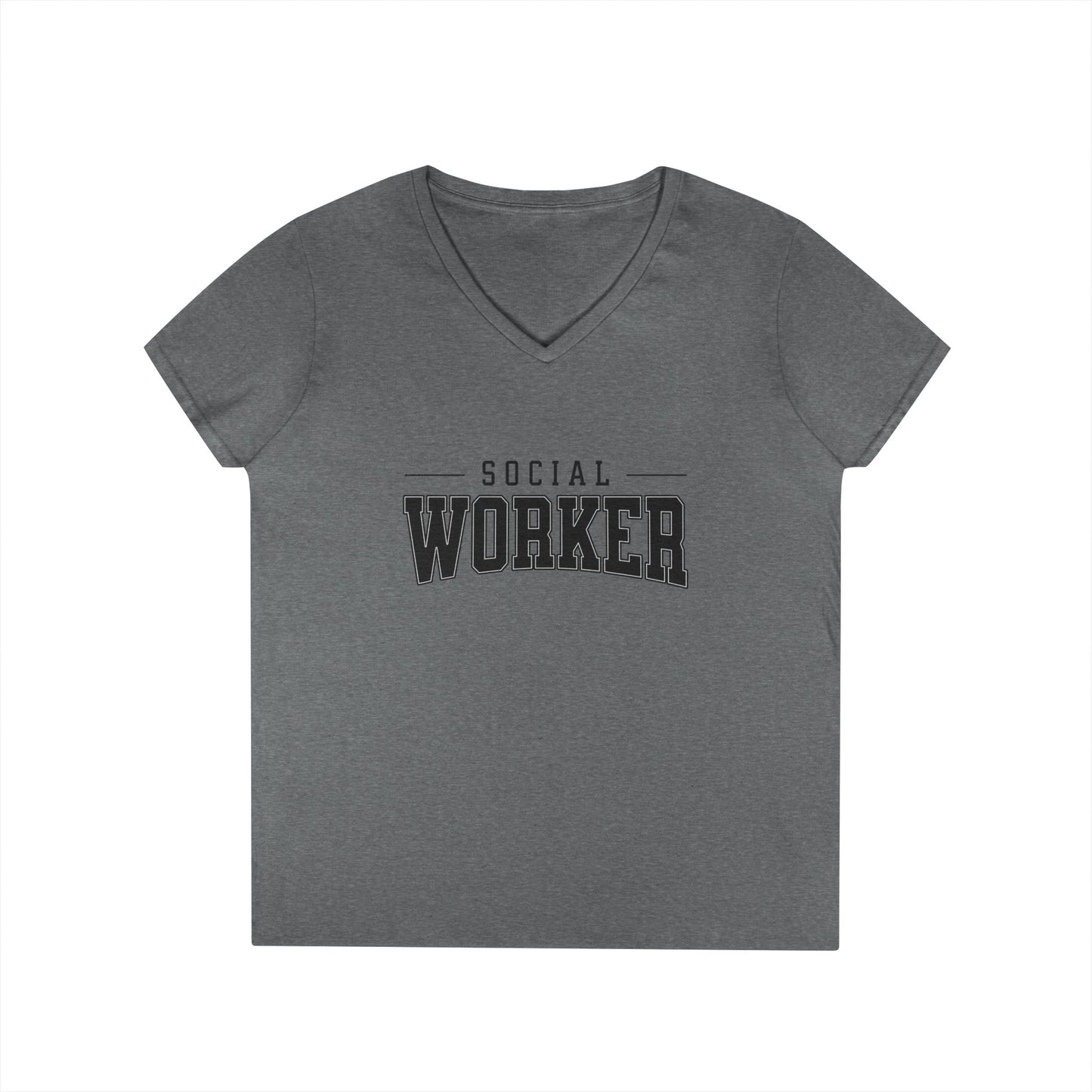 Social Worker Ladies' V-Neck T-Shirt — Casual Professional Gift for Social Work Professionals