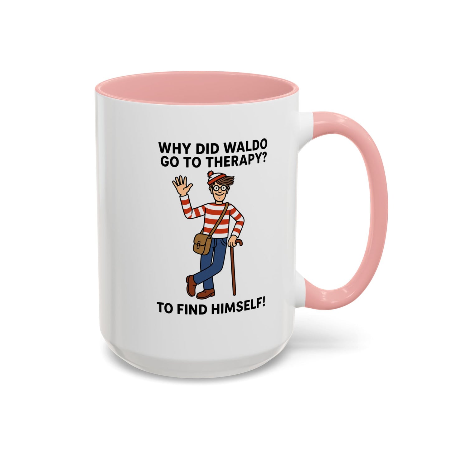 Waldo Therapy Accent Coffee Mug - Fun & Whimsical Drinkware for Coffee Lovers