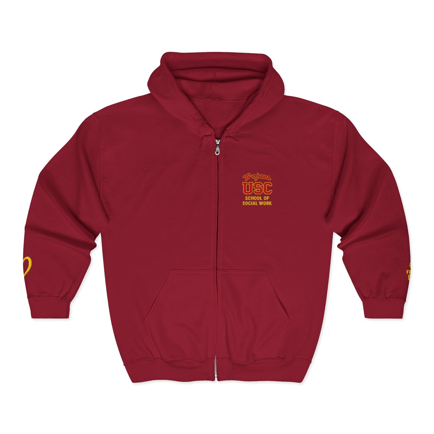 USC School of Social Work -Unisex Heavy Blend™ Full Zip Hooded Sweatshirt - Ultimate Comfort for Fans