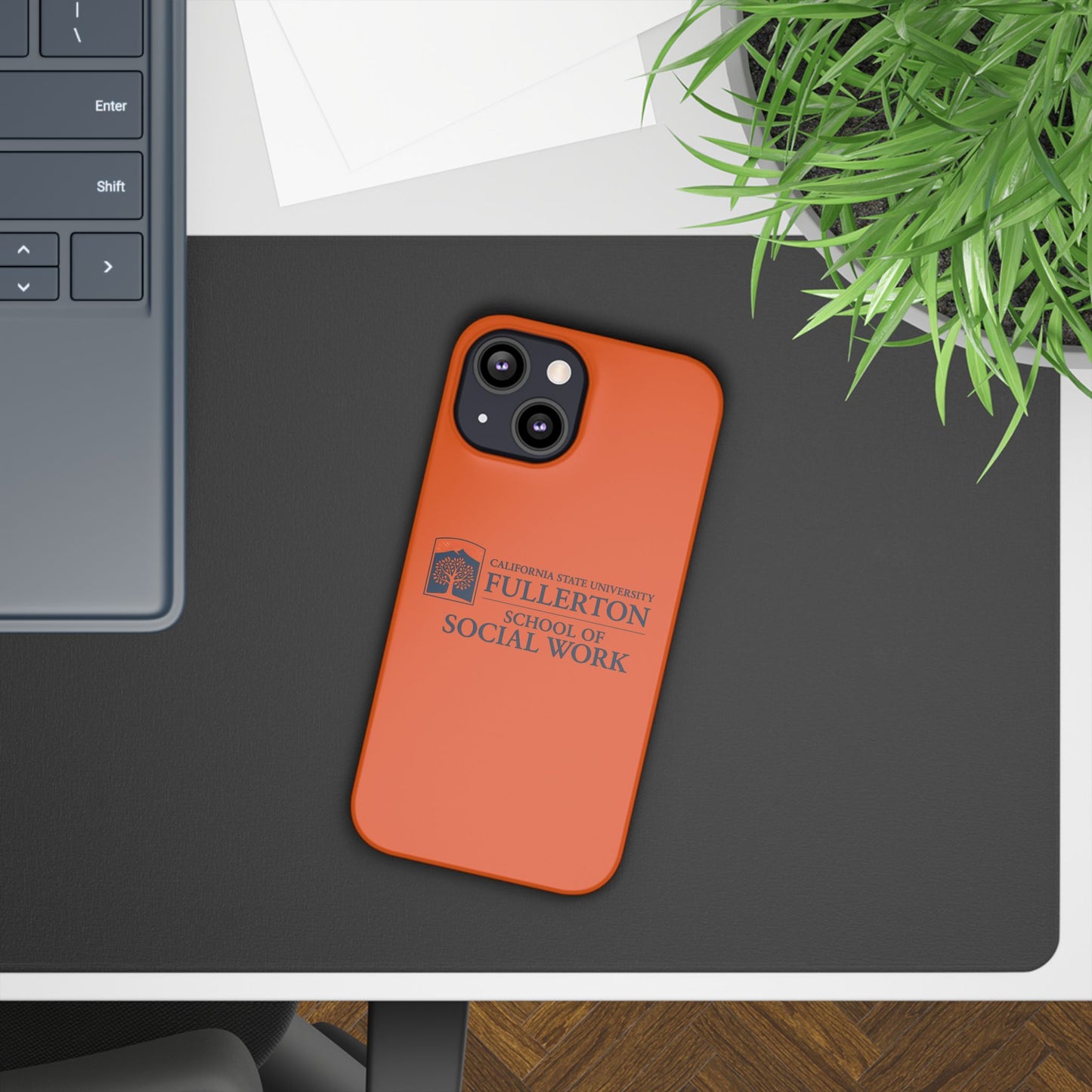Cal State Fullerton University - Slim I-Phone Case - School of Social Work (Orange)