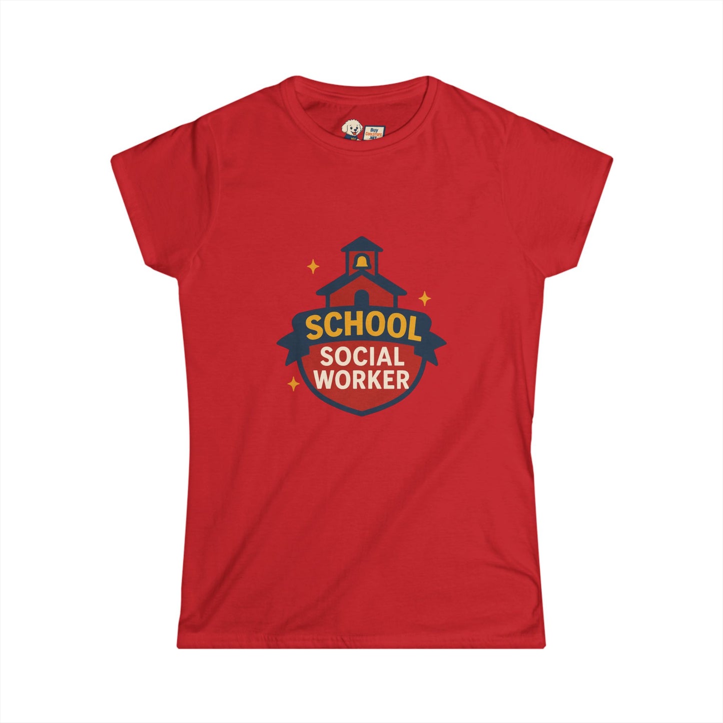 School Social Worker Women's Softstyle Tee - Empowerment Shirt for Education