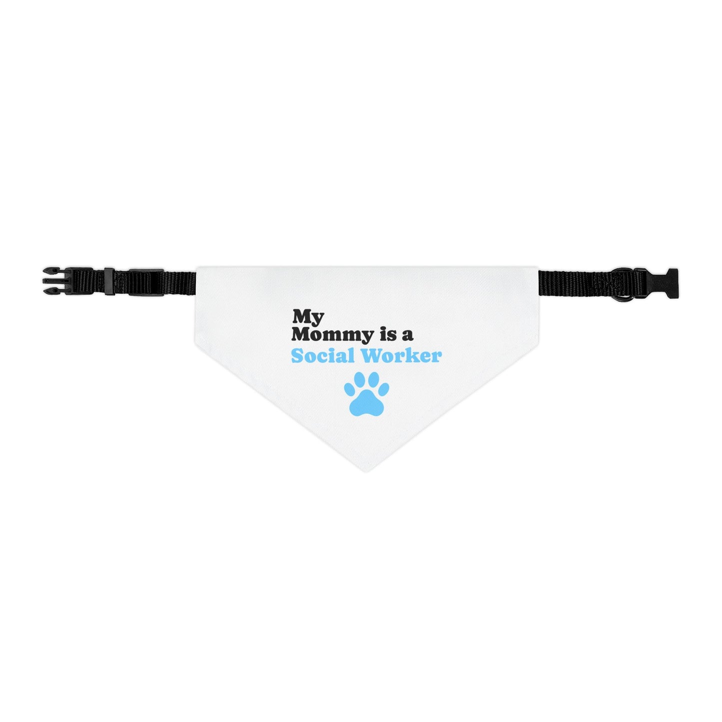 Pet Bandana Collar — "My Mommy" Dog Bandana with Blue Paw