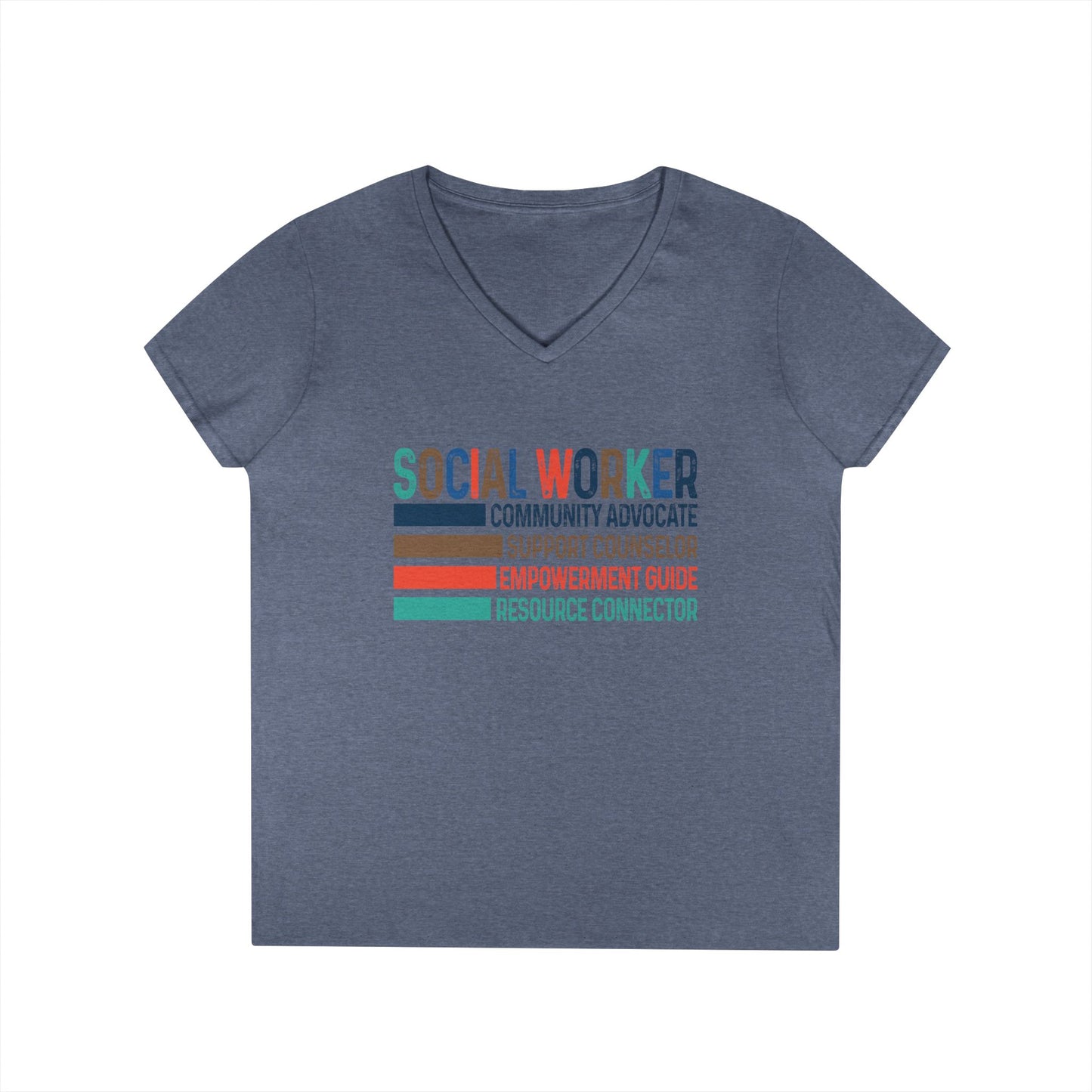 Social Worker V-Neck Tee — Retro & Fun Graphic Shirt