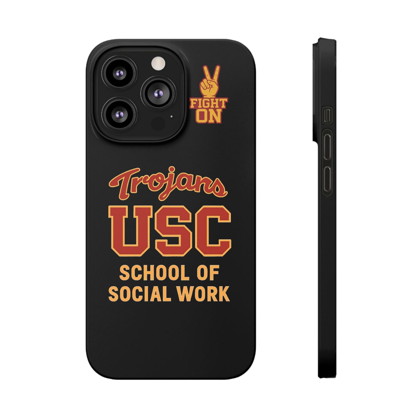 USC Trojans Slim I-Phone Case - School of Social Work (Black)