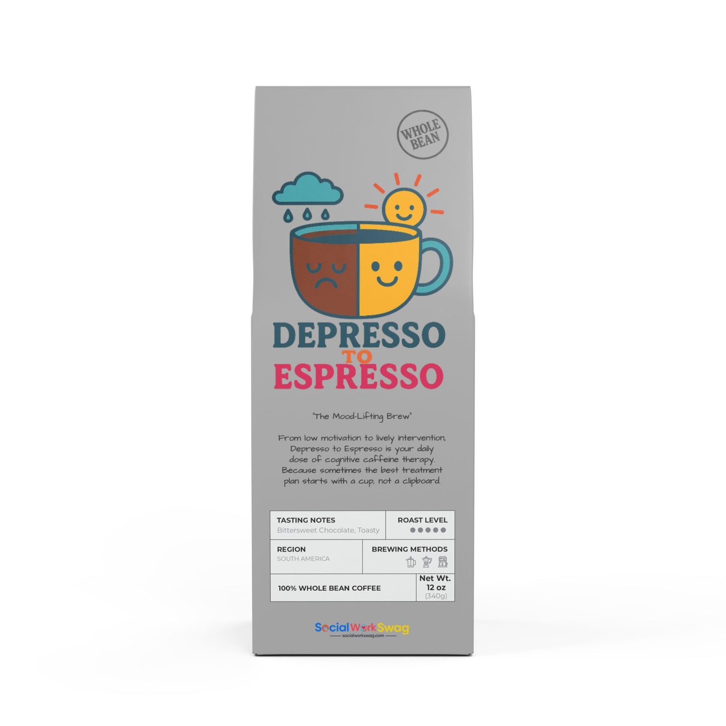 "Espresso to Depresso" (Whole Bean)- Bitterroot Coffee Bean Blend (Dark French Roast)