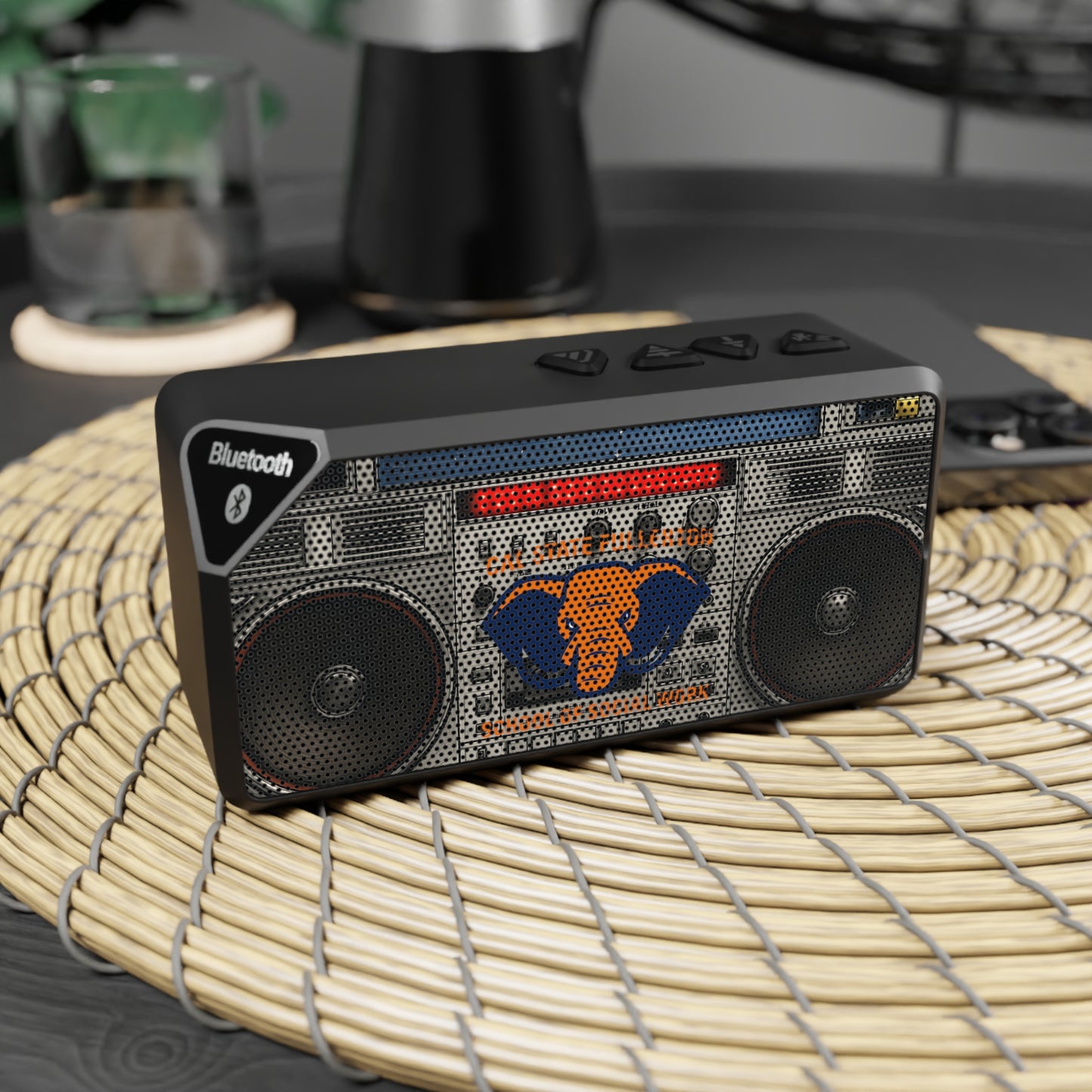 Cal State Fullerton-School of Social Work-Bluetooth Speaker with Retro Boombox Design