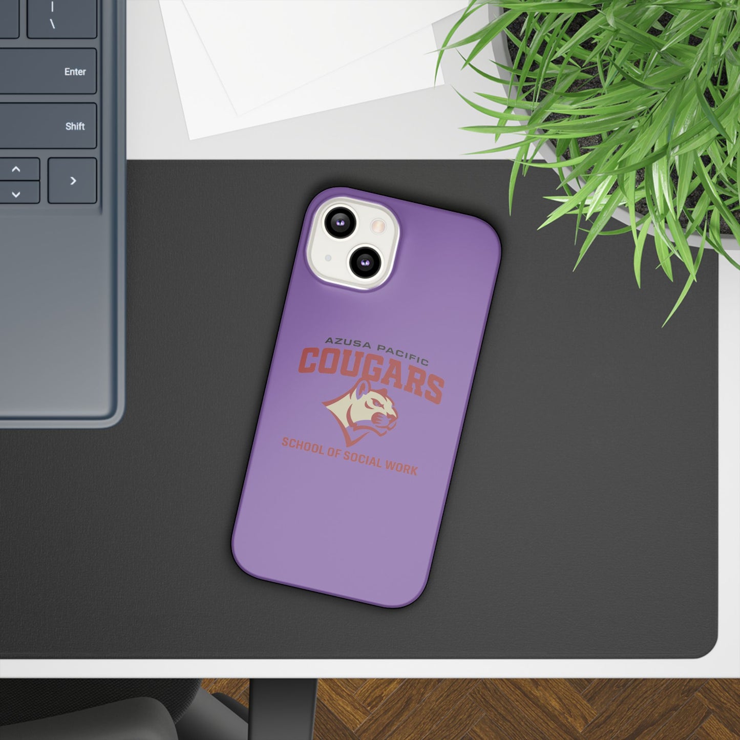 Azuza Pacific University - Slim I-Phone Case - School of Social Work (Light Purple)