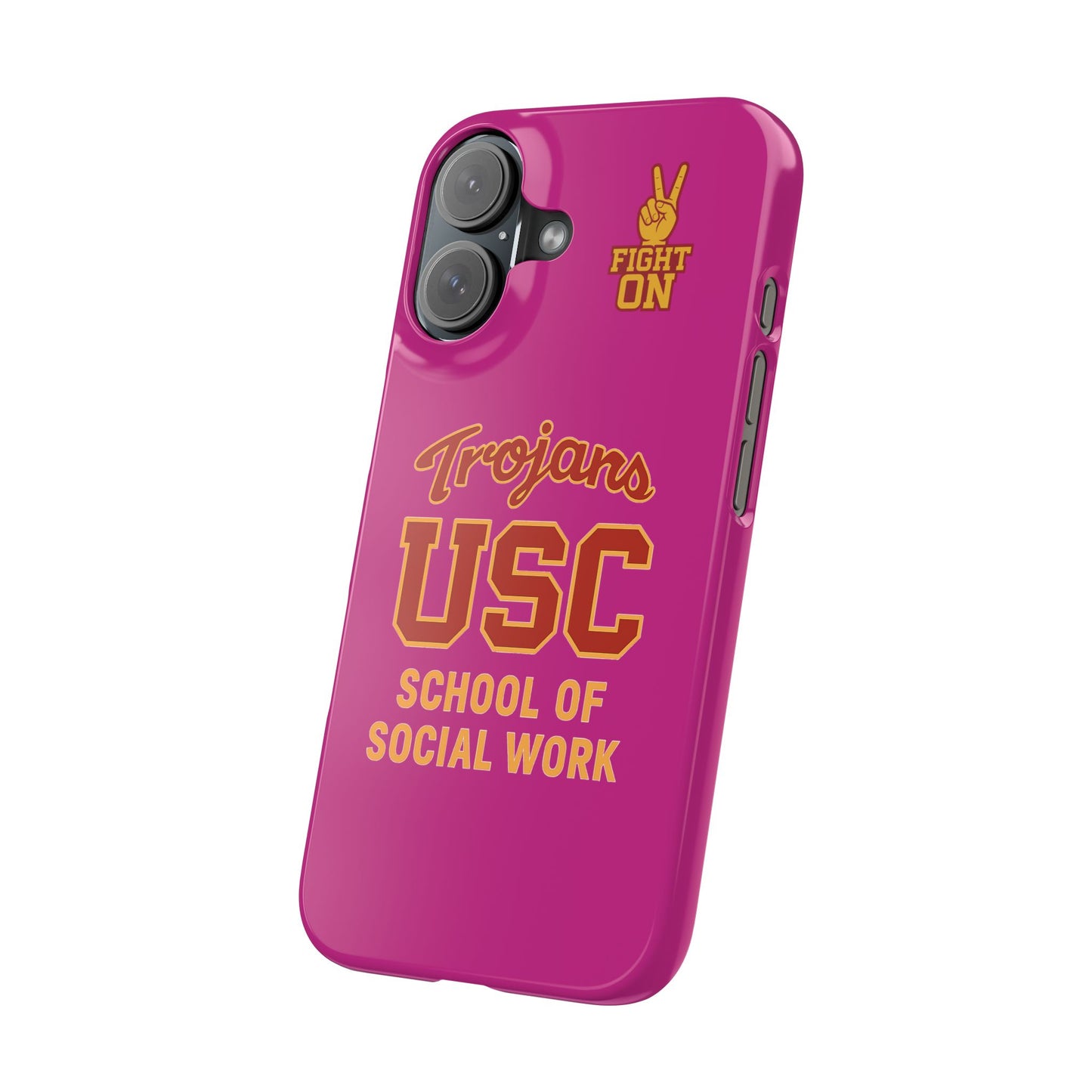 USC Trojans Slim I-Phone Case - School of Social Work (Pink)