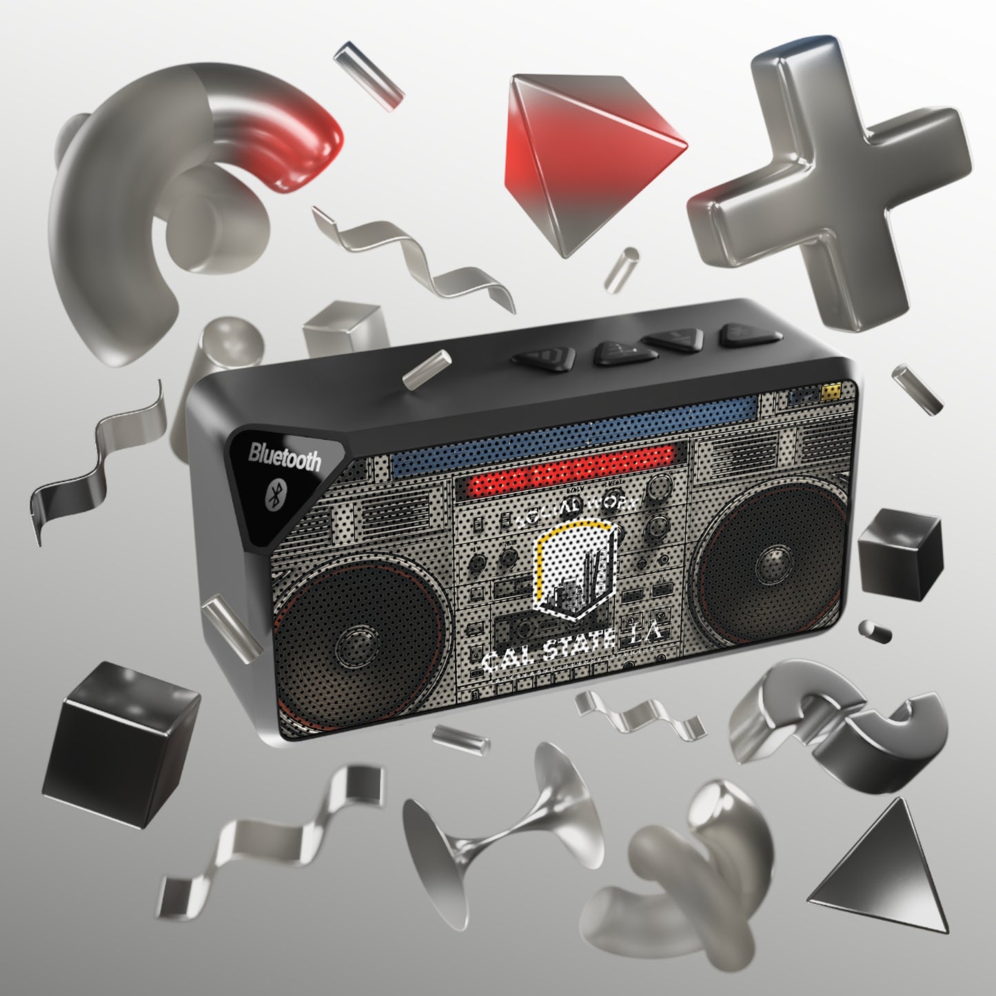 Cal State LA-School of Social Work-Bluetooth Speaker with Retro Boombox Design