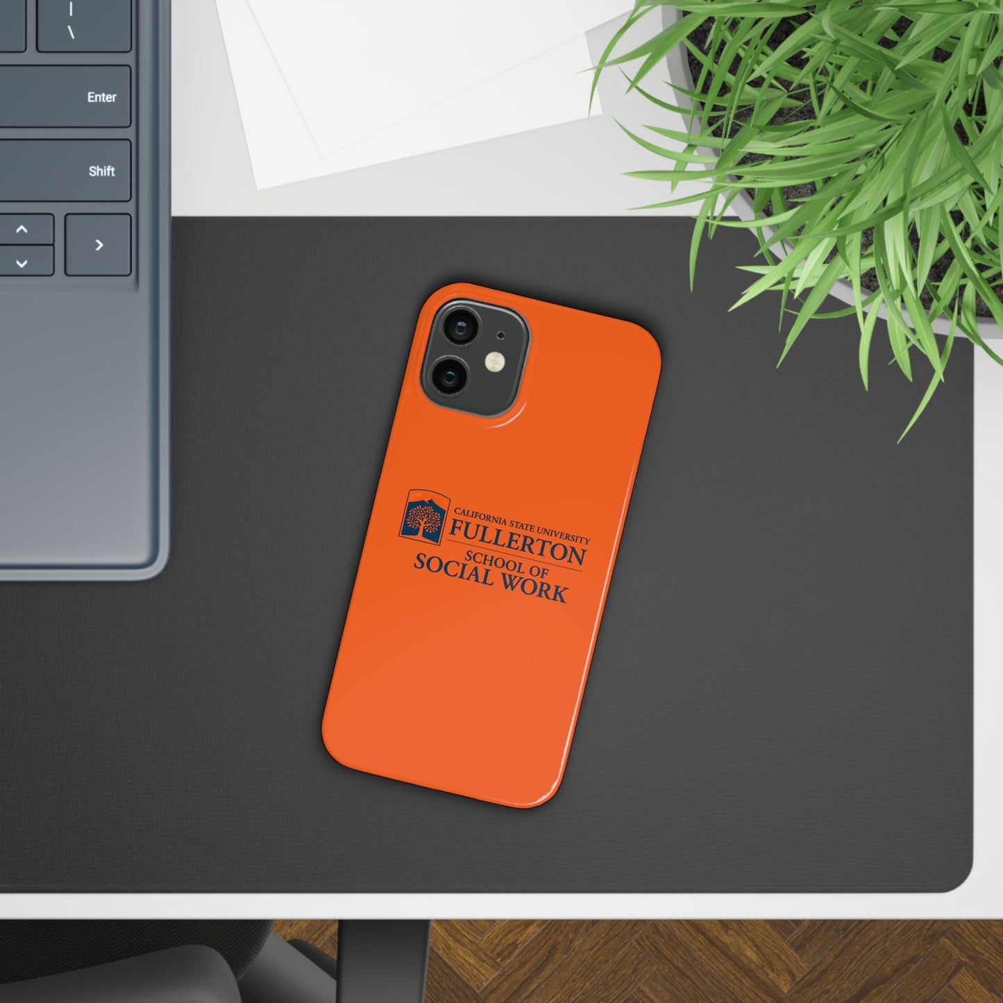 Cal State Fullerton University - Slim I-Phone Case - School of Social Work (Orange)