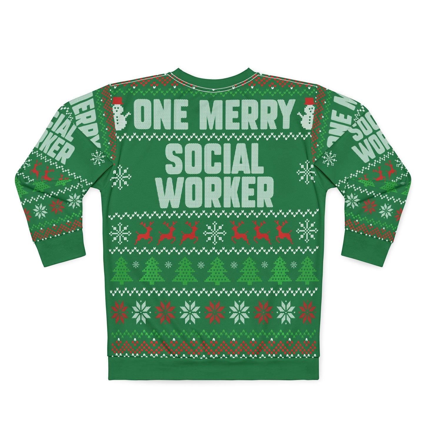 UNISEX-One Merry Social Worker Ugly Christmas Sweatshirt