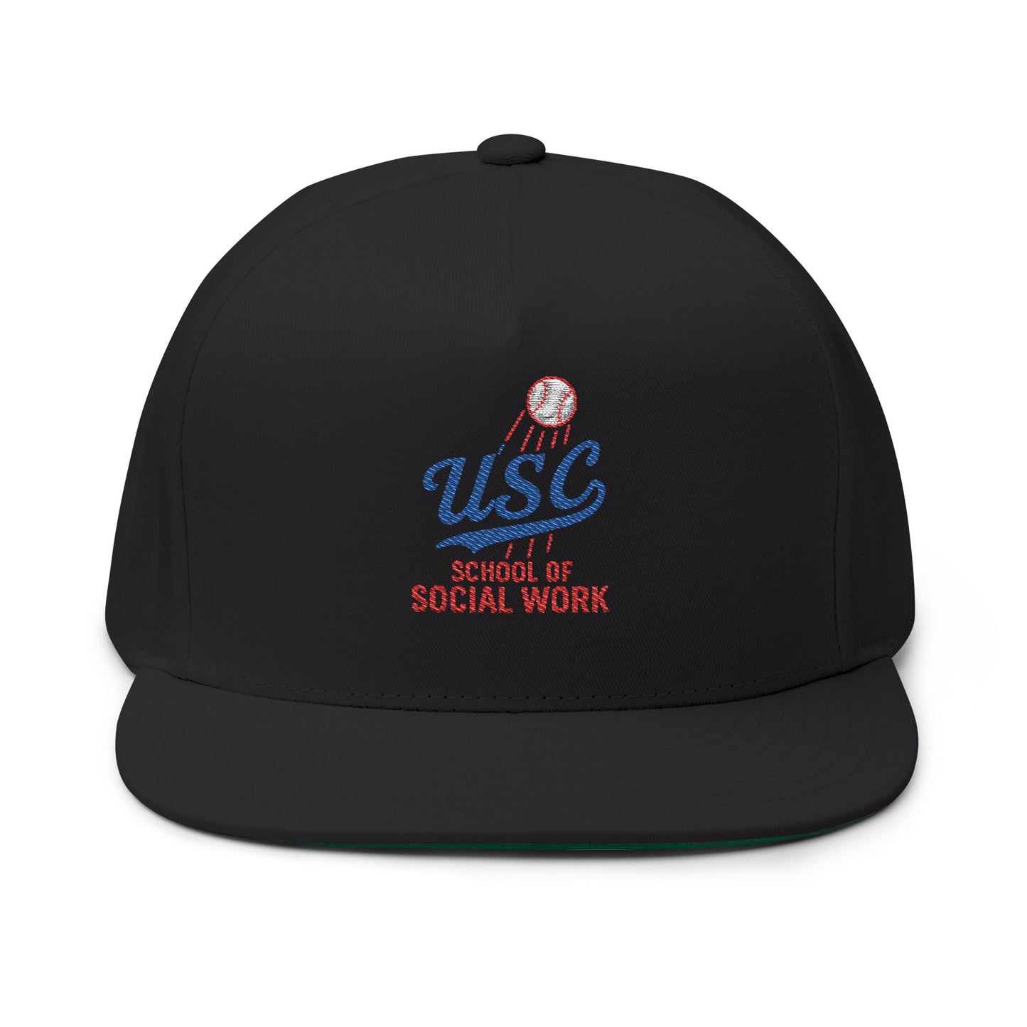 USC School of Social Work Embroidered Flat Bill Cap