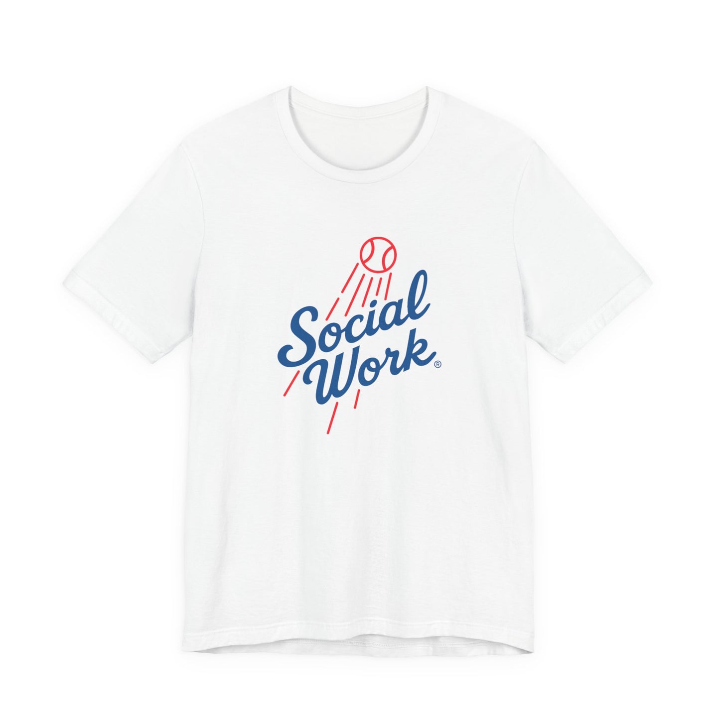 Social Work Vintage Baseball Tee – “Social Work” Script Graphic T‑Shirt