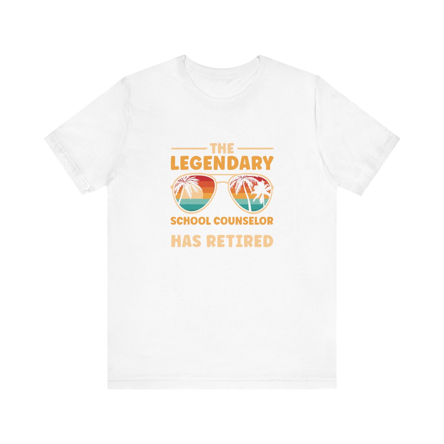 Unisex The Legendary School Counselor Has Retired T-Shirt — Retirement Gift Tee for Counselors