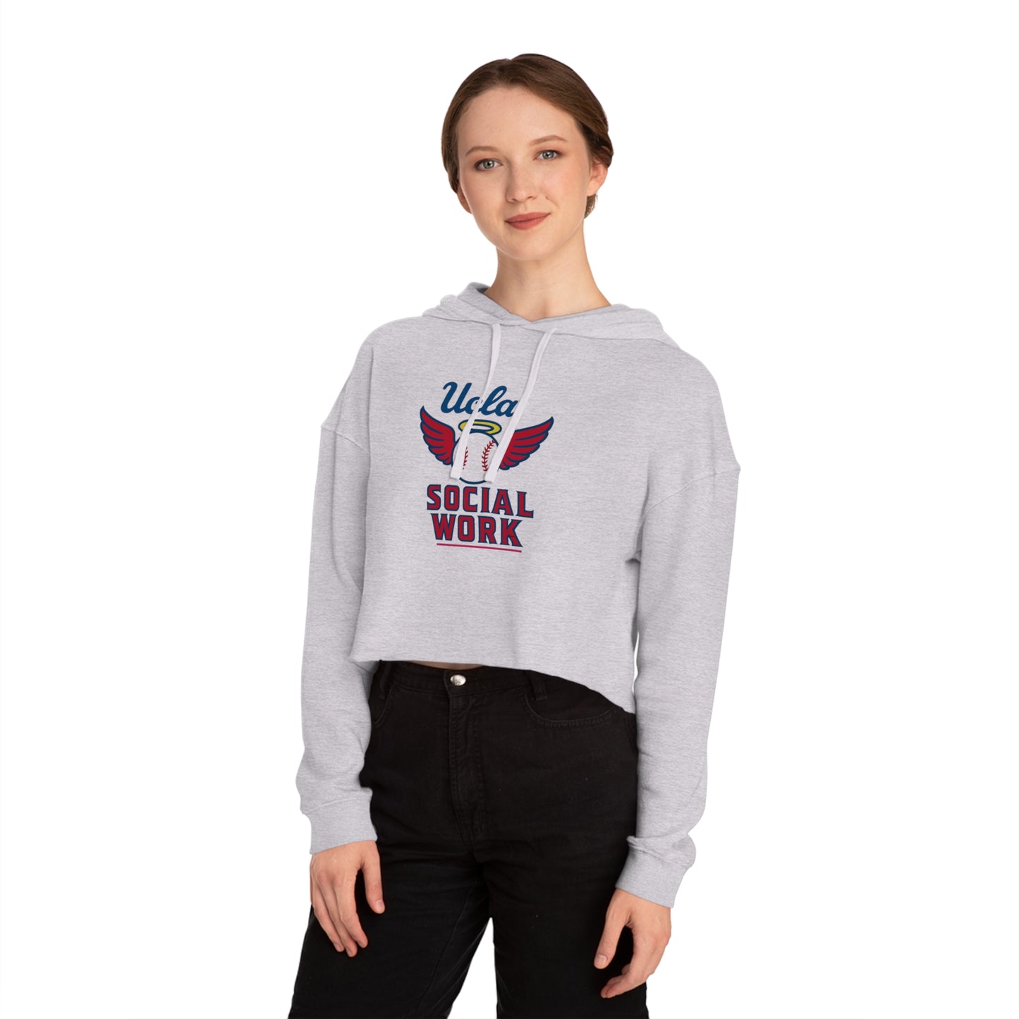 UCLA Social Work Women's Cropped Hooded Sweatshirt