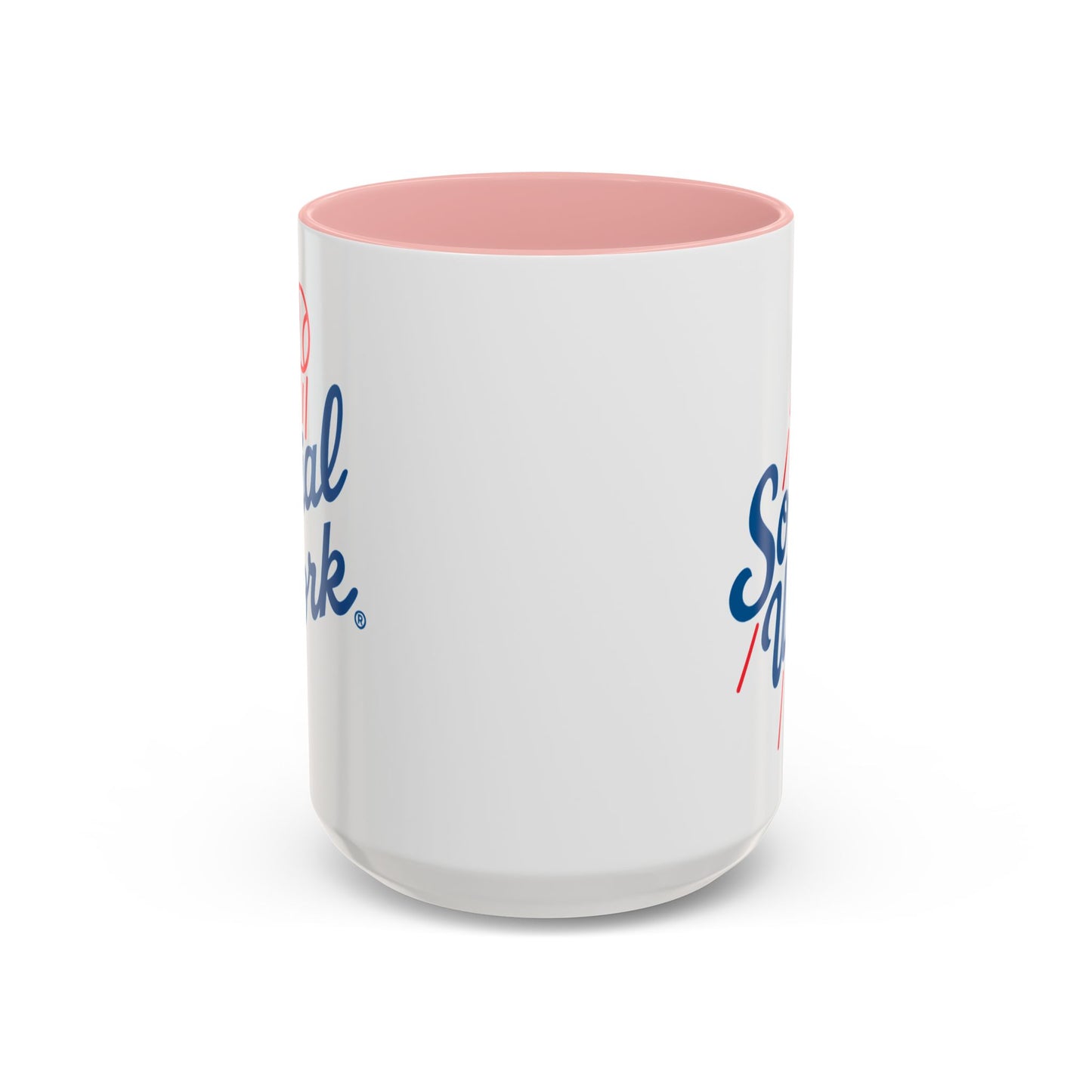 Social Work Baseball Coffee Mug — Retro Script Accent 15oz