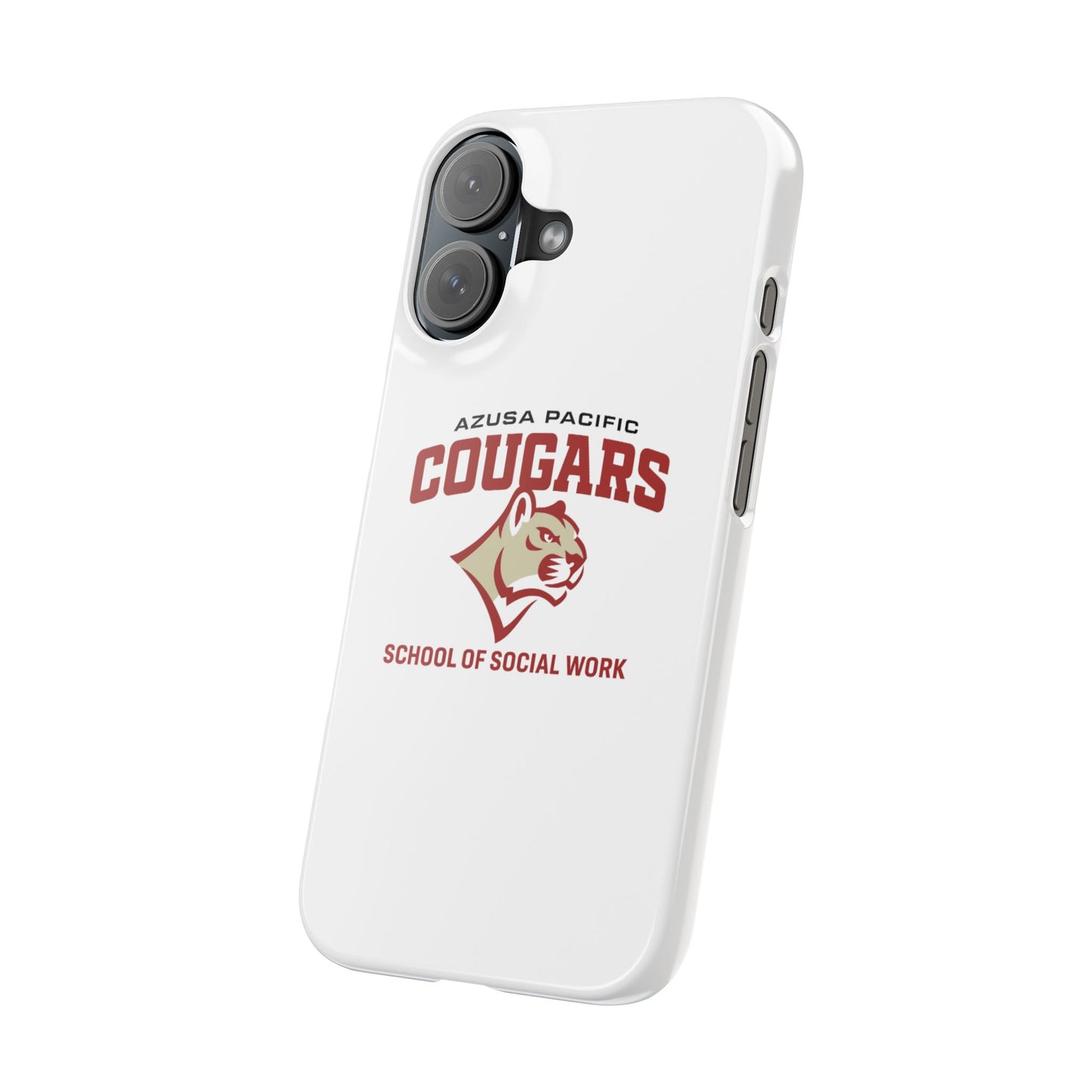 Azuza Pacific University - Slim I-Phone Case - School of Social Work (White)