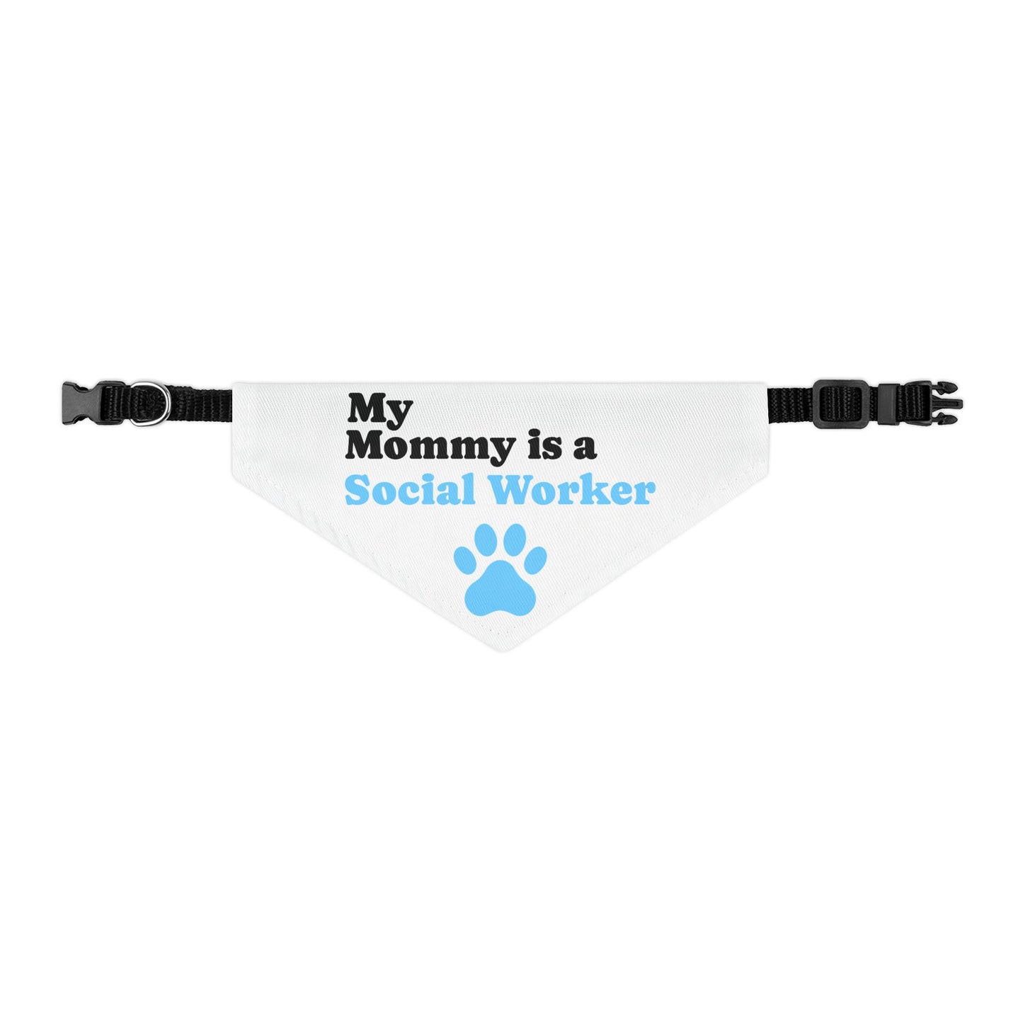 Pet Bandana Collar — "My Mommy" Dog Bandana with Blue Paw