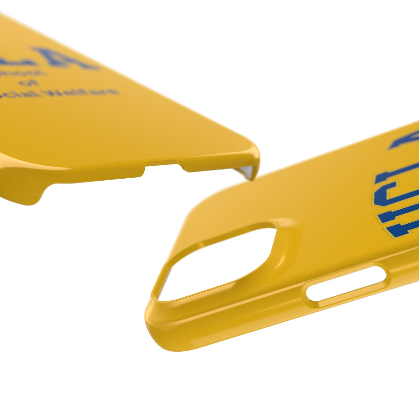 UCLA Slim I-Phone Case - School of Social Welfare-Text Logo (Yellow)