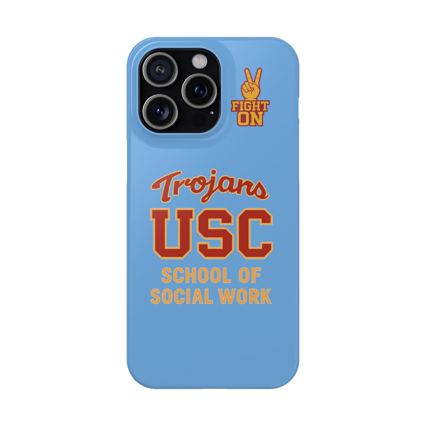 USC Trojans Slim I-Phone Case - School of Social Work (Light Blue)