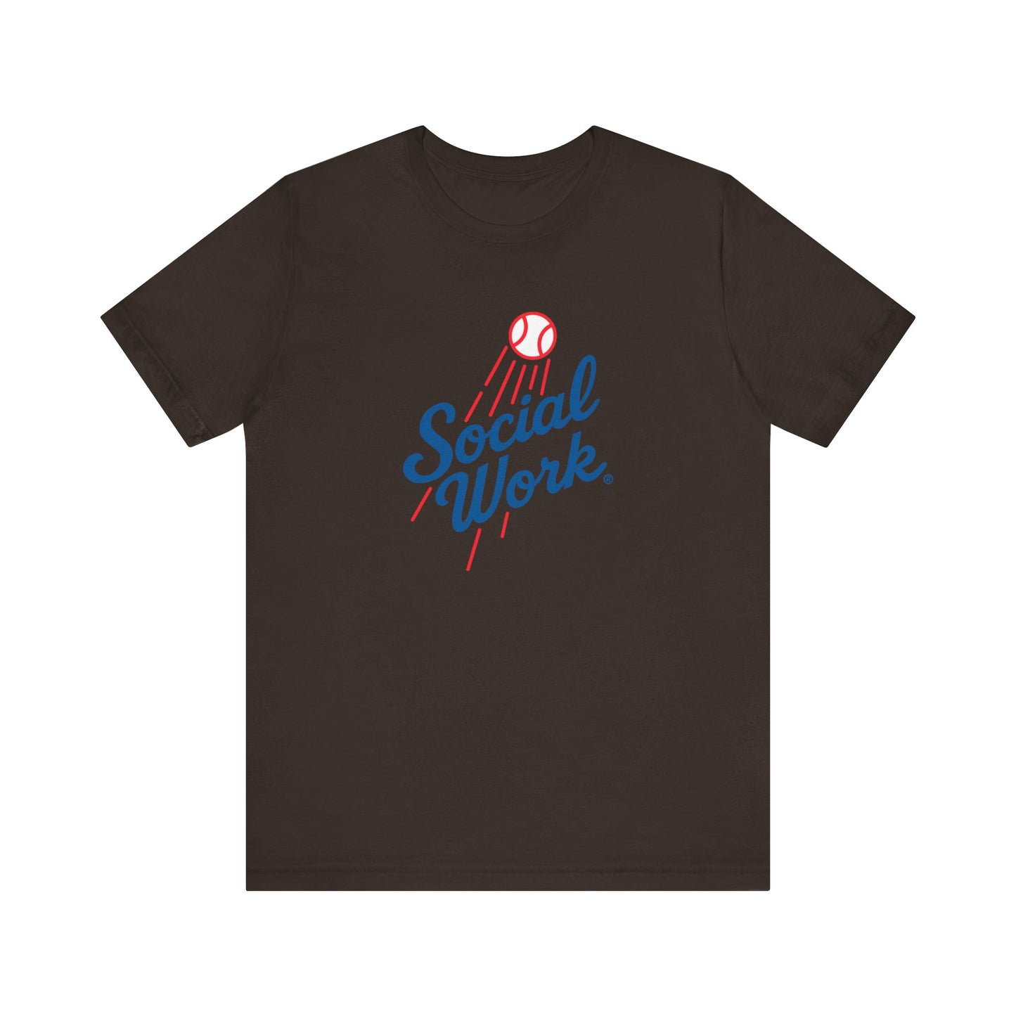 Social Work Vintage Baseball Tee – “Social Work” Script Graphic T‑Shirt