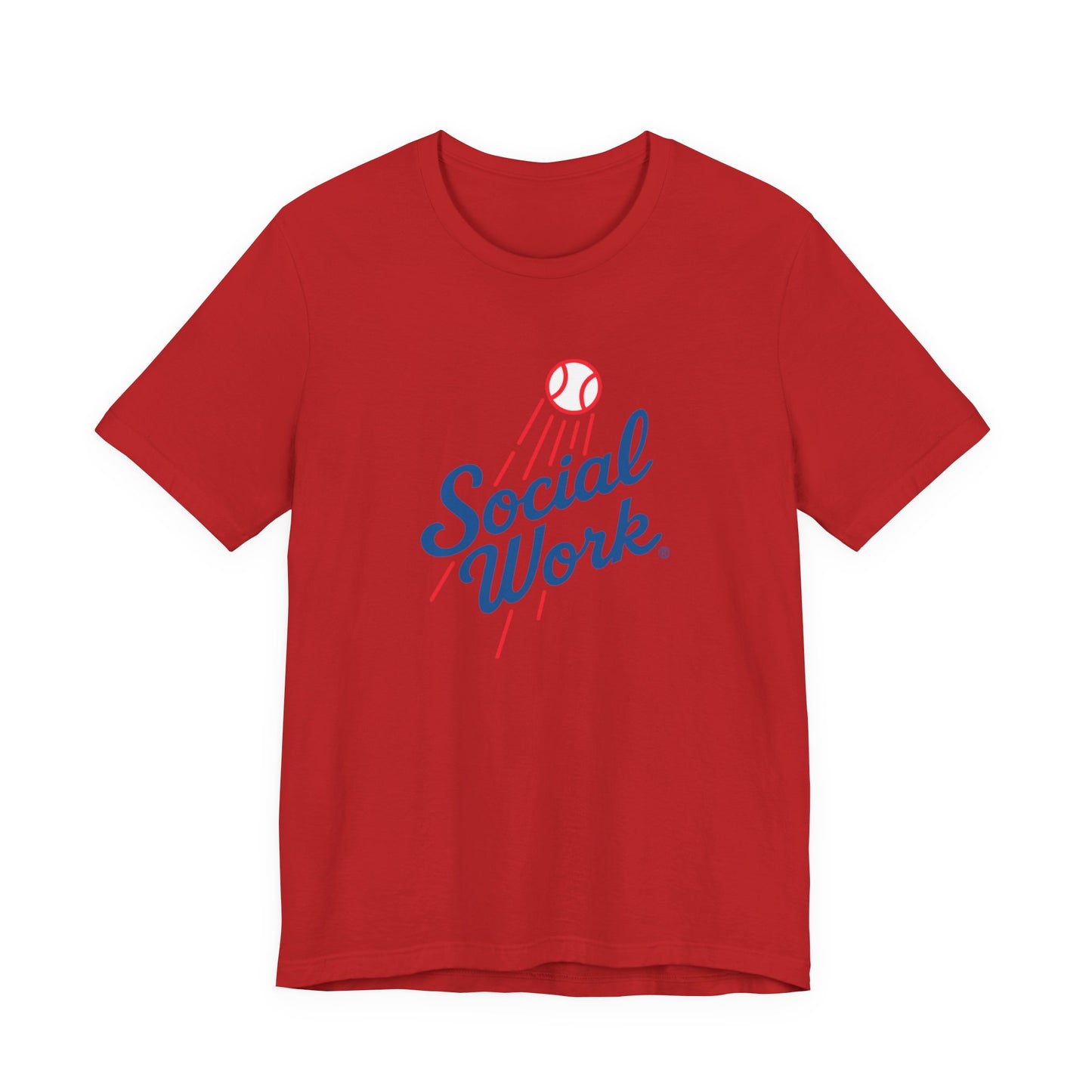 Social Work Vintage Baseball Tee – “Social Work” Script Graphic T‑Shirt