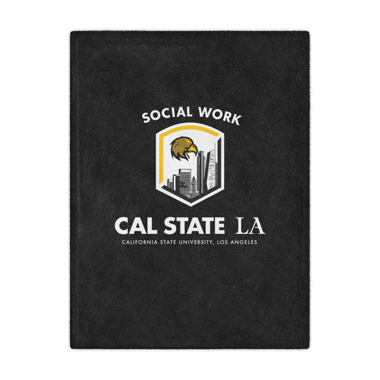 CSULA School of Social Work Mini Blanket - Great for your office chair or your couch at home!