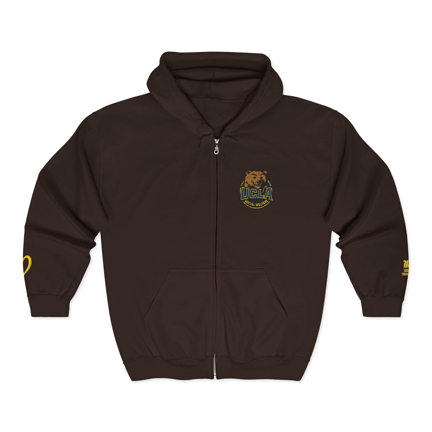 UCLA School of Social Welfare -Unisex Heavy Blend™ Full Zip Hooded Sweatshirt - Ultimate Comfort for Fans