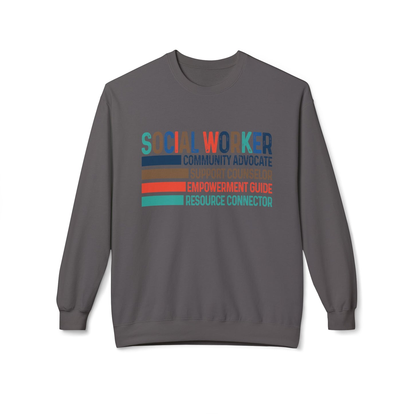 Social Worker Crewneck Sweatshirt — Retro & Fun Design
