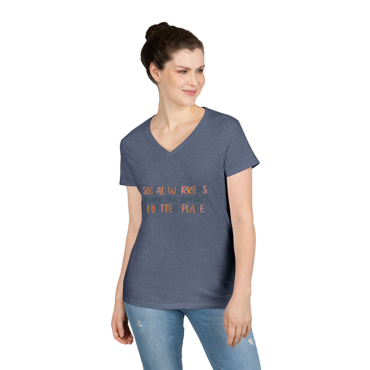 Social Workers Make The World A Better Place V-Neck T-Shirt