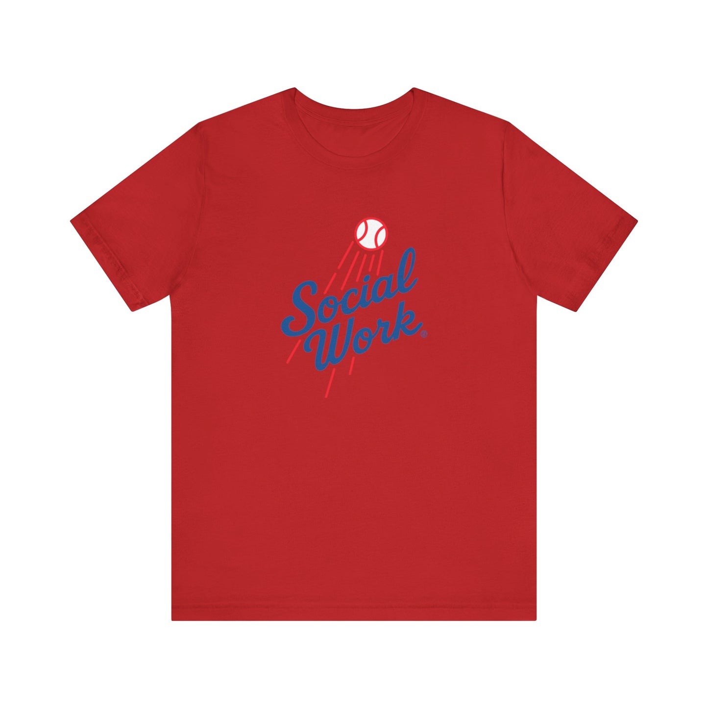 Social Work Vintage Baseball Tee – “Social Work” Script Graphic T‑Shirt