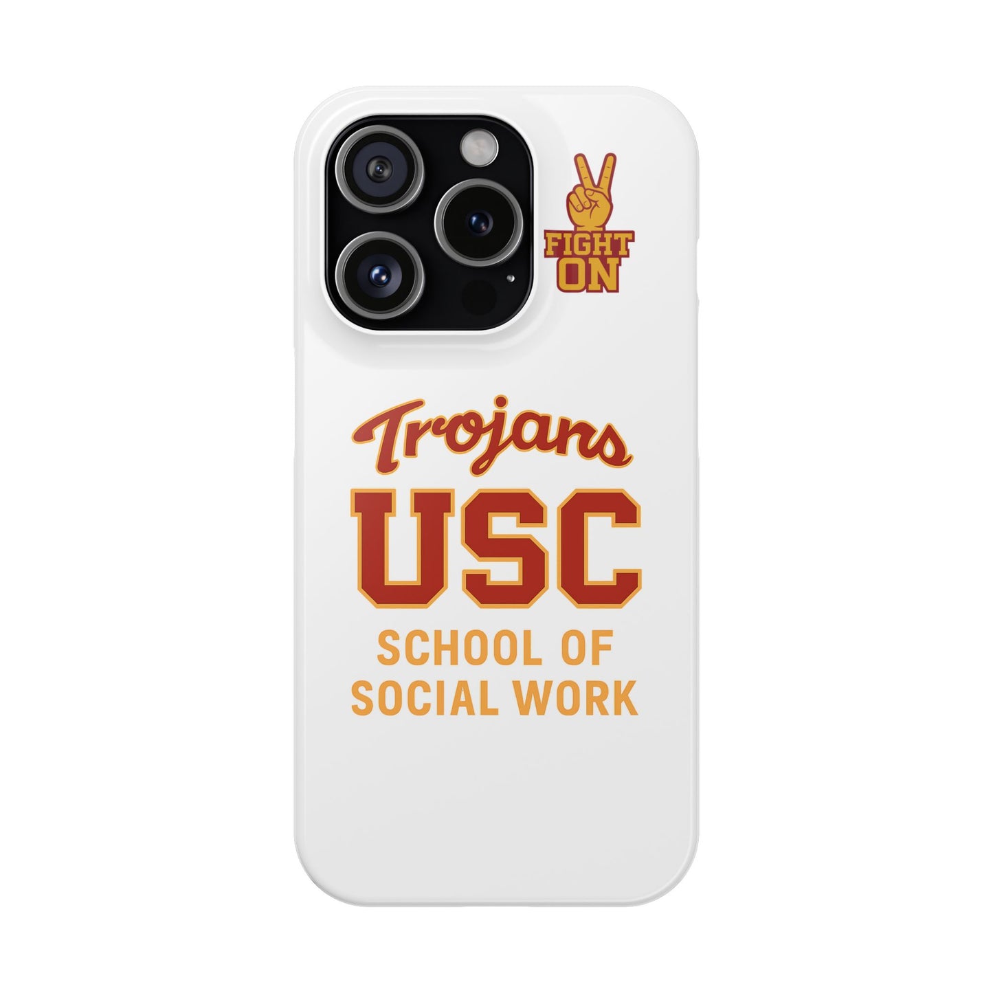 USC Trojans Slim I-Phone Case - School of Social Work (White)