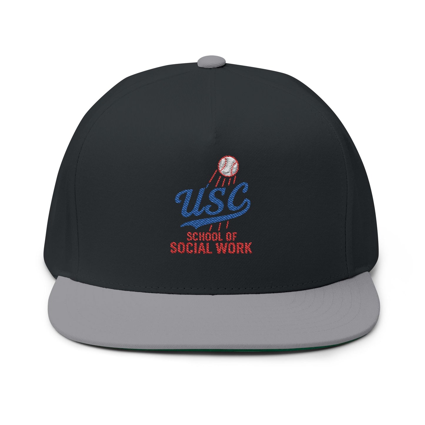 USC School of Social Work Embroidered Flat Bill Cap